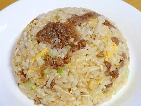 牛しぐれ煮炒飯(チャーハン)☆余った食材で